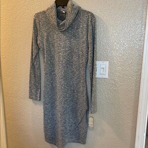 Gianni Bini Gray Turtleneck Sweater Dress. New. Never Worn